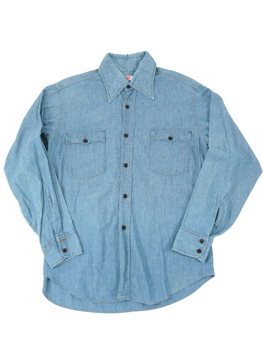 70'S LEVI'S CHAMBRAY SHIRT (SIZE.LARGE)