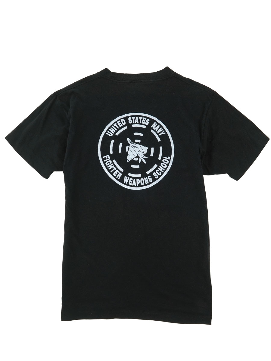 80'S～ ''UNITED STATES NAVY FIGHTER WEAPONS SCHOOL'' T SHIRT (SIZE. X LARGE) MADE IN USA