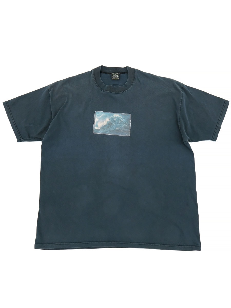 90'S～ QUICKSILVER WAVE PHOTO SURF T SHIRT (SIZE. X LARGE) MADE IN USA