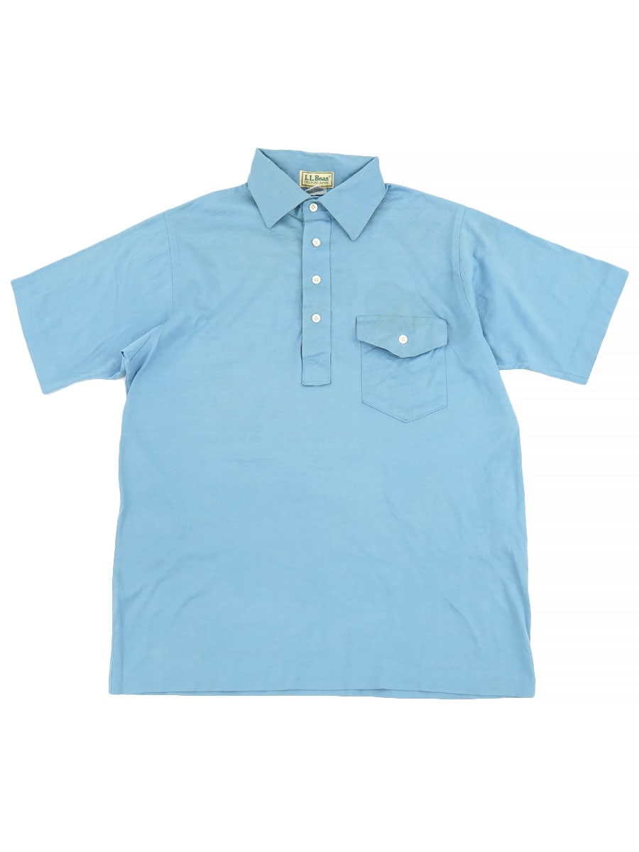 90'S L.L.BEAN 100% COTTON LILSLE S/S POLO SHIRT (SIZE. MEDIUM) MADE IN USA