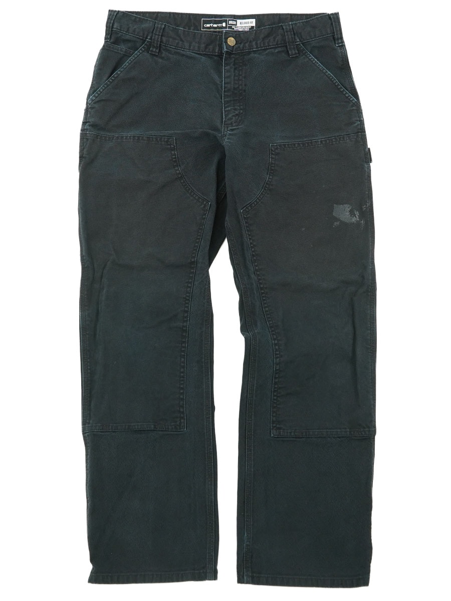CARHARTT DOUBLE KNEE DUCK PAINTER PANTS BLACK (SIZE.W36 L32