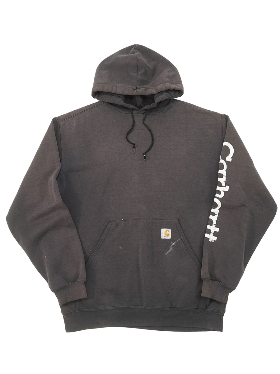 CARHARTT ''CARHARTT'' PRINT HOODED SHIRT FADE BLACK (SIZE. LARGE) MADE IN MEXICO