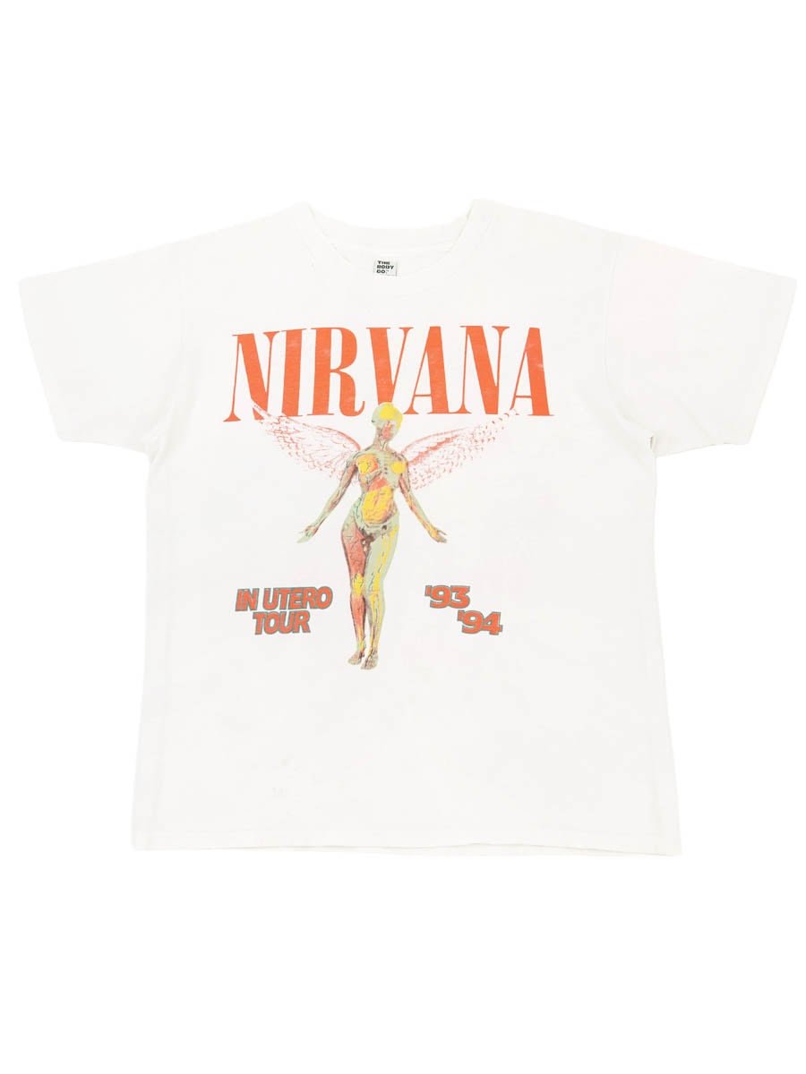 90'S THE BODY CO. NIRVANA ''IN UTERO TOUR '93 '94'' T SHIRT (SIZE