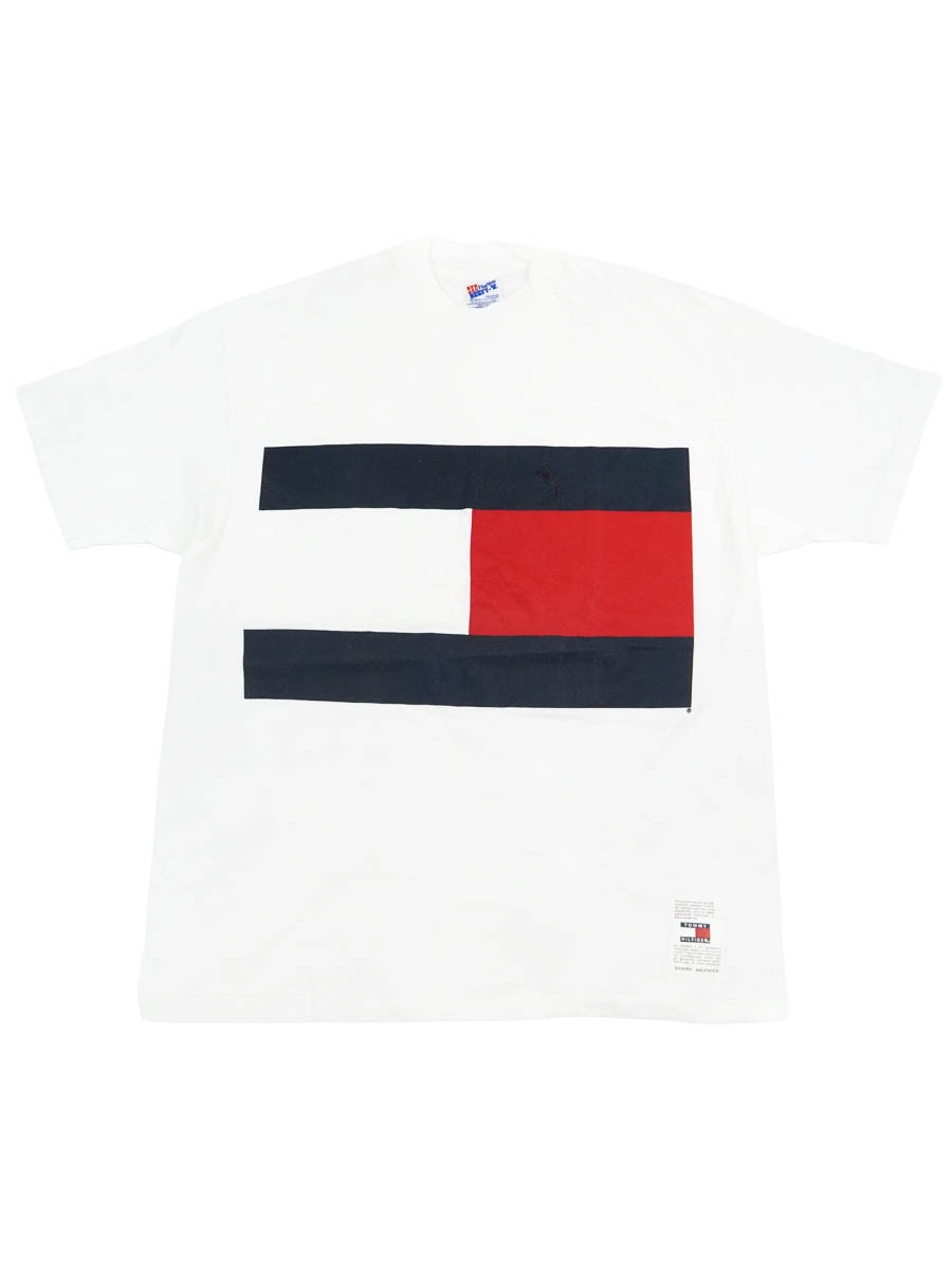 90'S HANES ''TOMMY HILFIGER'' T SHIRT (SIZE.X LARGE) MADE IN USA NOS