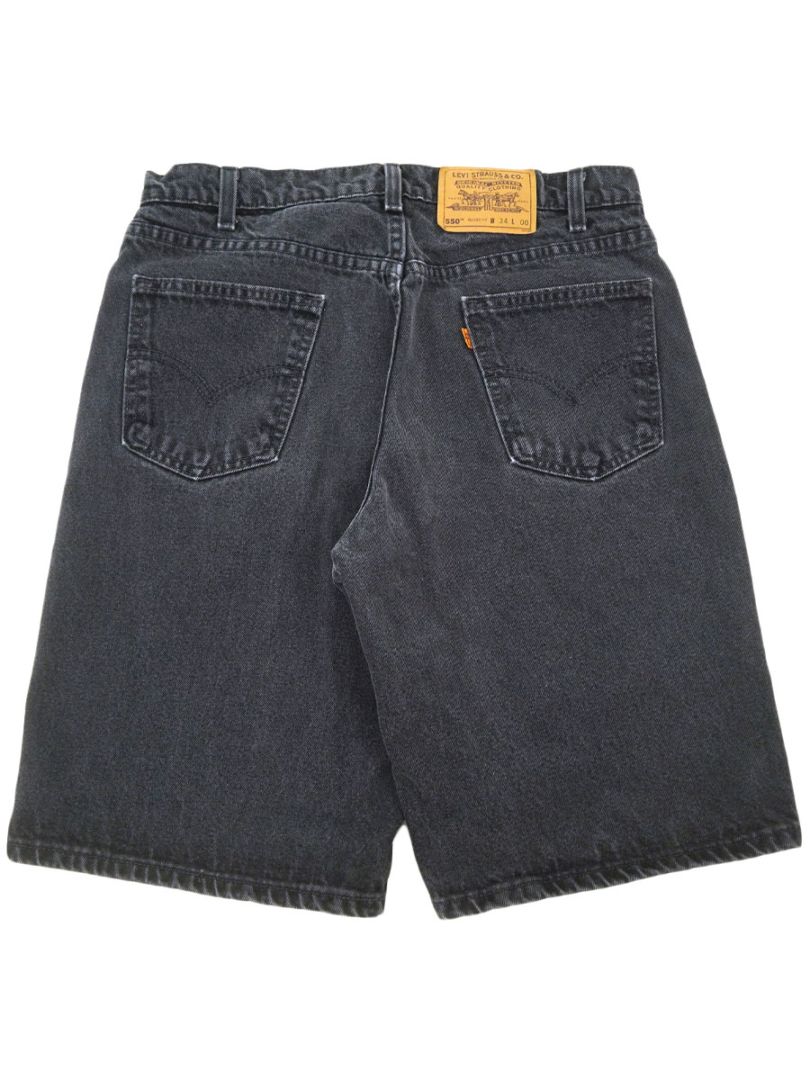 90'S LEVI'S 550 BLACK DENIM SHORTS (SIZE.W34 L00) MADE IN USA