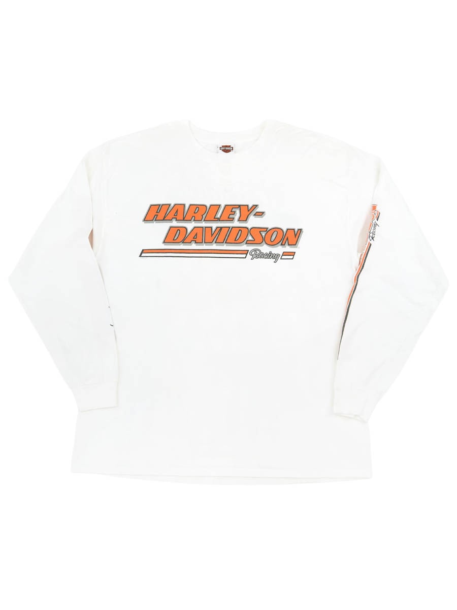 10'S HARLEY-DAVIDSON ''HARLEY-DAVIDSON RACING'' L/S T SHIRT (SIZE.2X LARGE)
