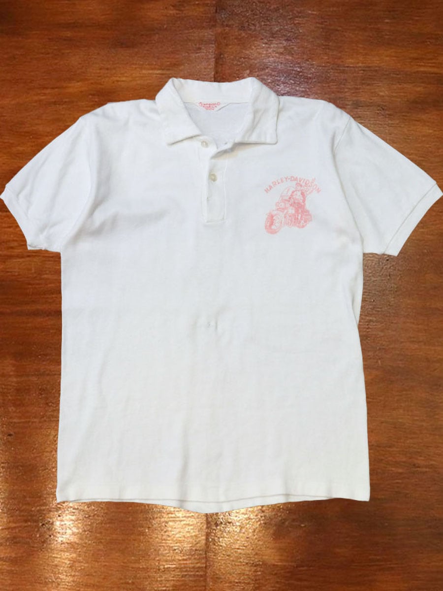 1960s HARLEY DAVIDSON POLO SH , Champion , Size L