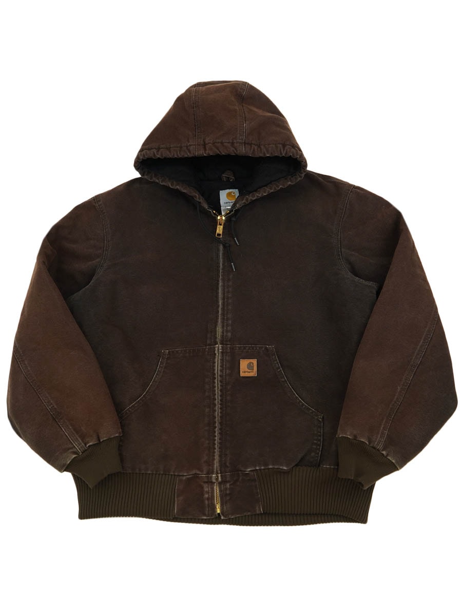 Carhartt J130 アクティブジャケット ブラウン Amazon | Carhartt .J130.211.S010キルトフランネルの並ぶ砂岩
