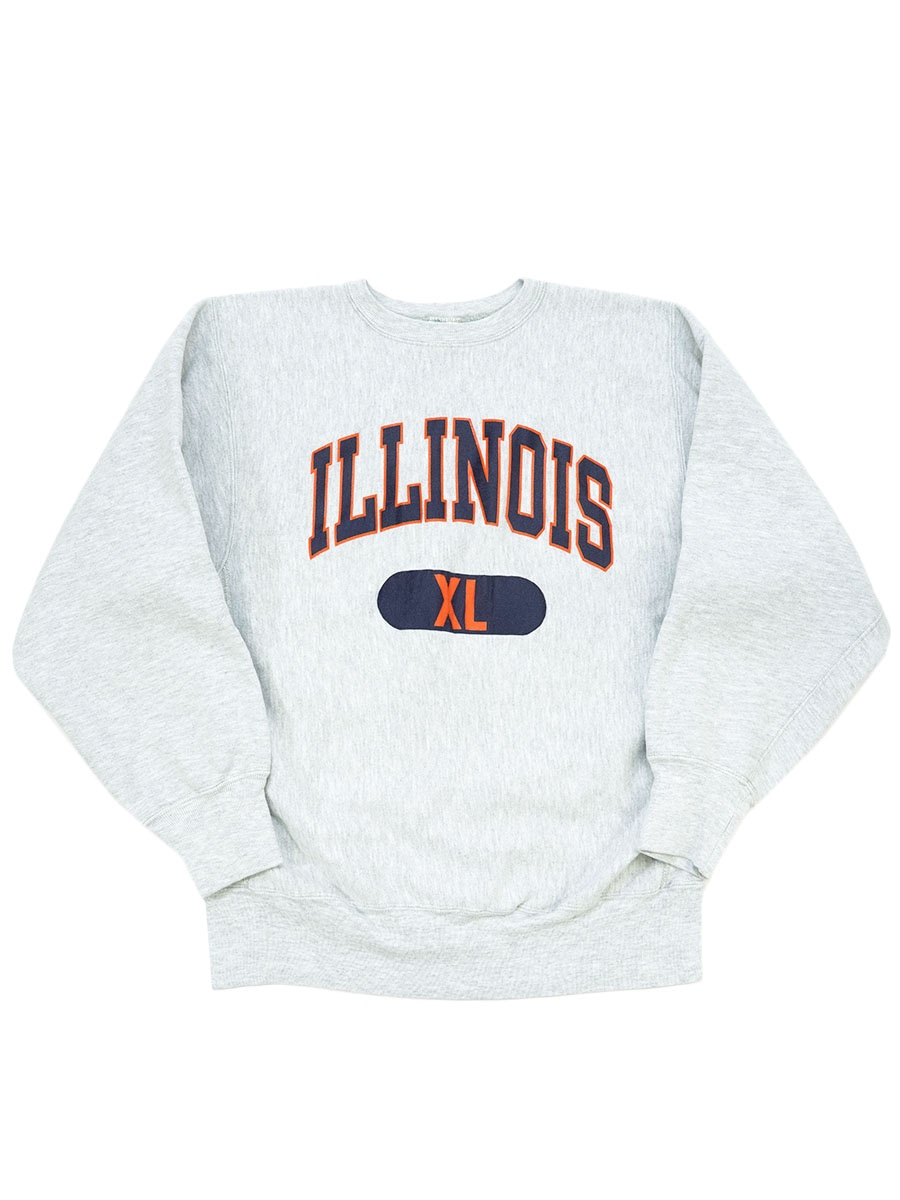 90'S CHAMPION REVERSE WEAVE CREW ''ILLINOIS'' (SIZE. X LARGE