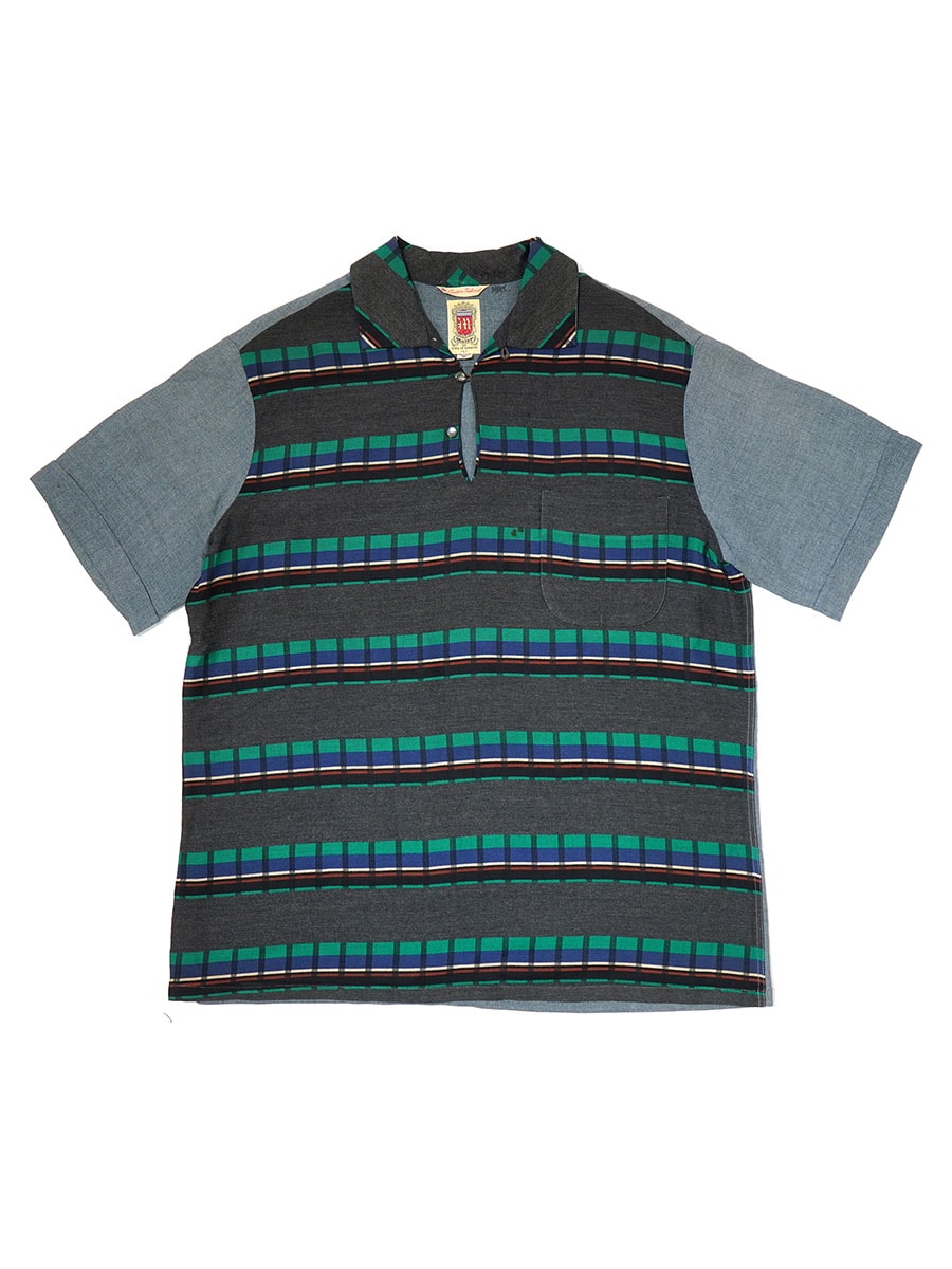 50'S～ MAIER OF CALIFORNIA S/S PULLOVER SHIRT (SIZE.LARGE)