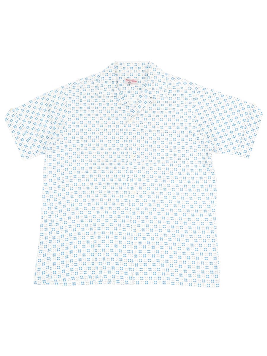 60'S NELSON PAIGE LOOP COLLAR ALL OVER PATTERN S/S SHIRT (SIZE.SMALL)