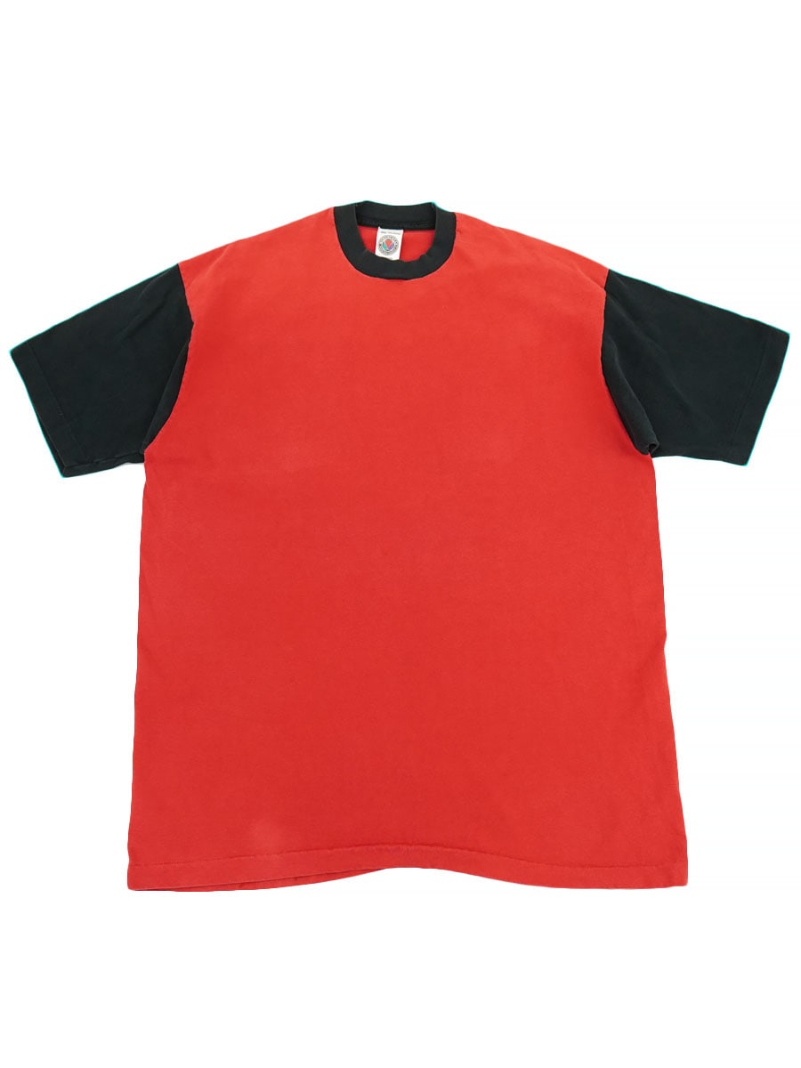 90'S MUNSINGWEAR PLAIN 2-TONE T SHIRT (SIZE. X LARGE) MADE IN USA