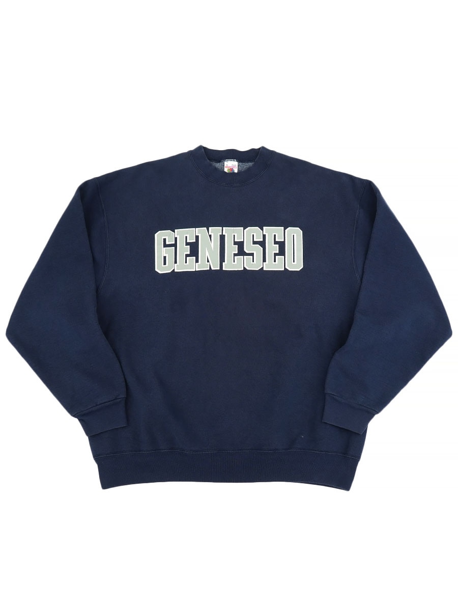 90'S FRUIT OF THE LOOM ''GENESEO'' SUPER COTTON SWEAT SHIRT (SIZE. X LARGE) MADE IN USA