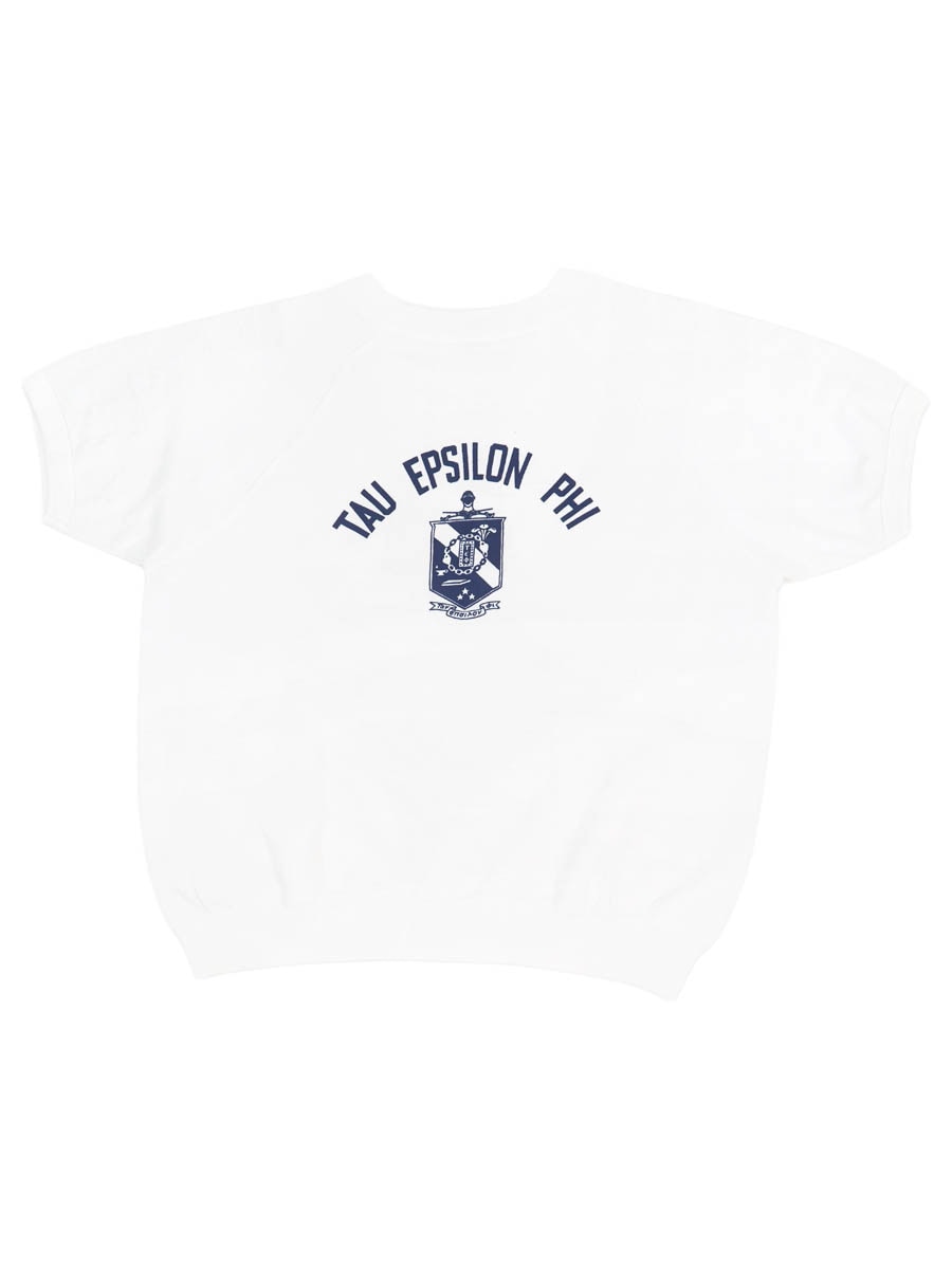 70'S～ ''TAU EPSILON PHI'' S/S SWEAT SHIRT WHITE (APPROX.MEDIUM)