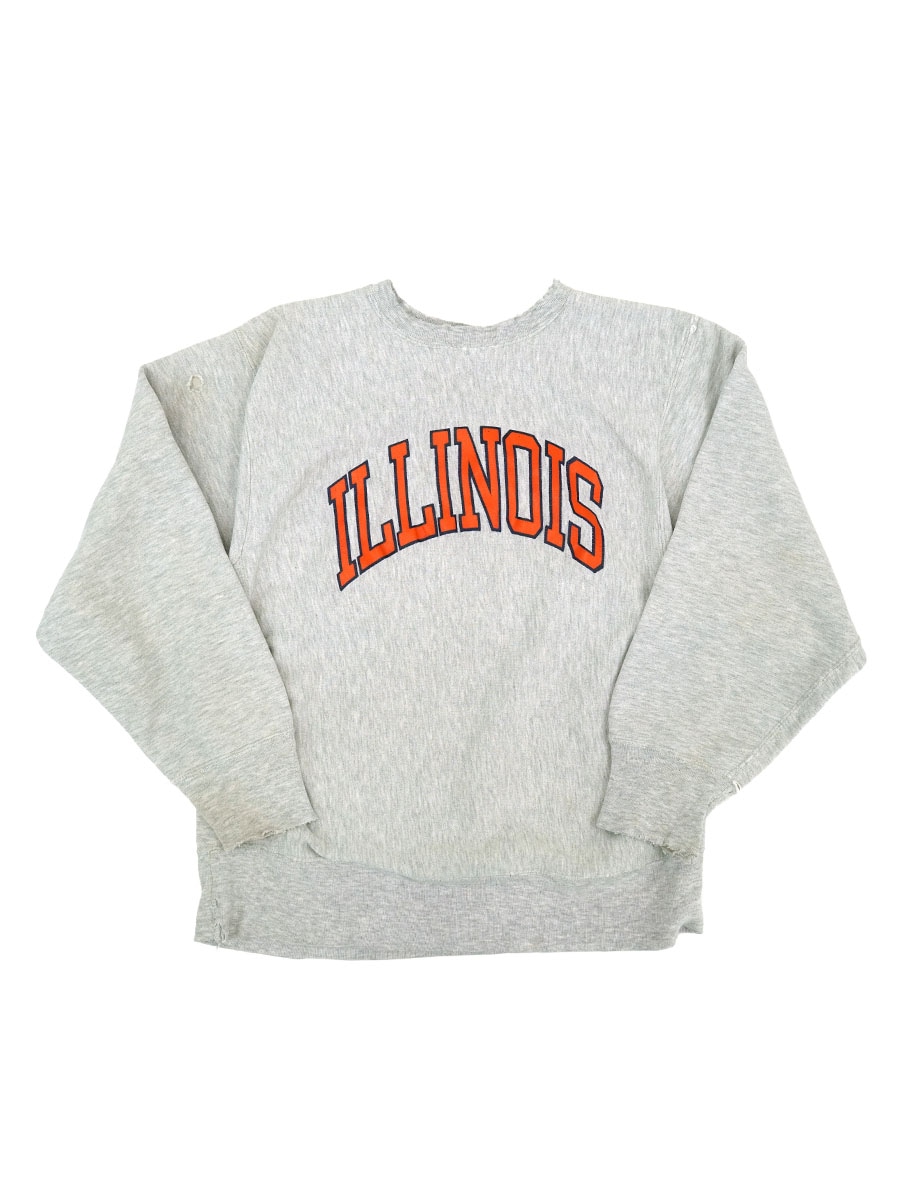 80'S CHAMPION REVERSE WEAVE CREW ''ILLINOIS'' (SIZE.X LARGE)