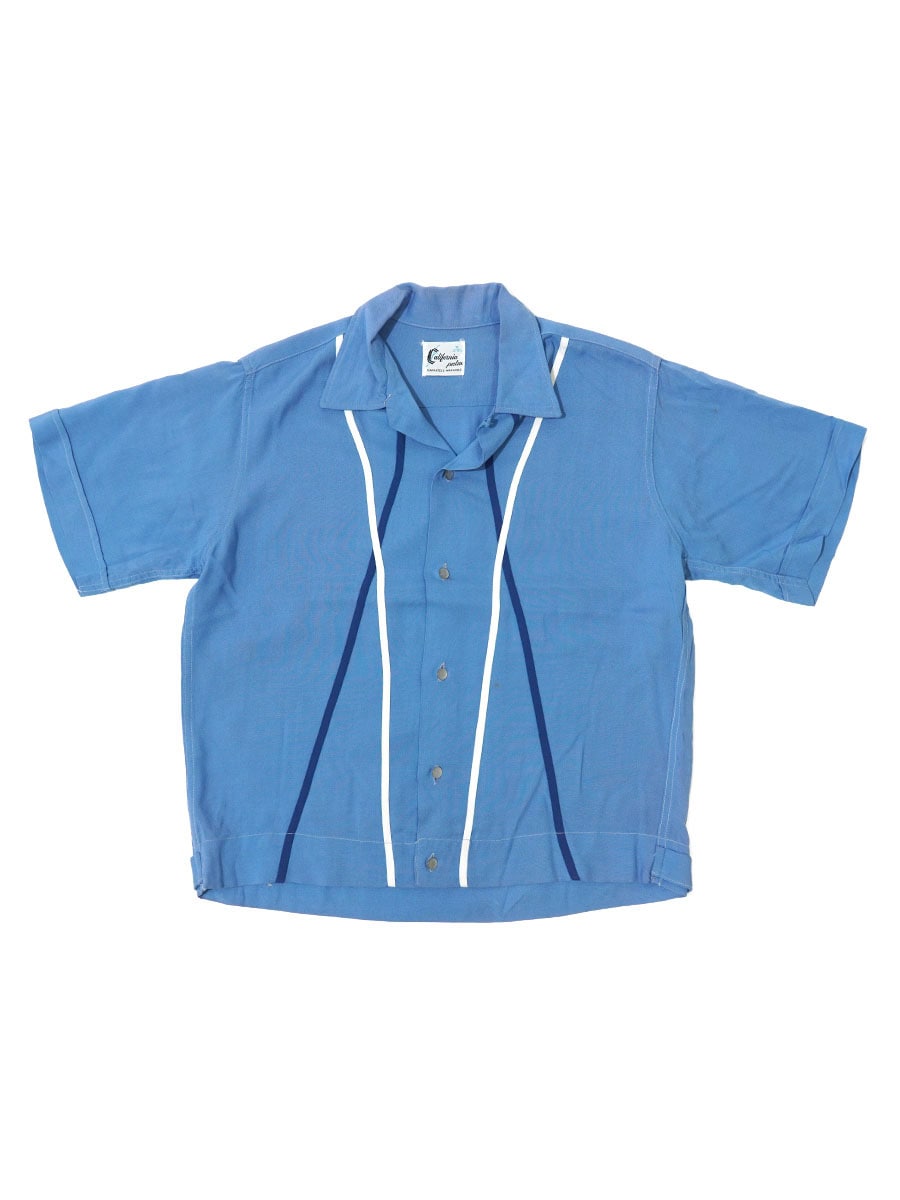 60'S CALIFORNIA PALM S/S RAYON SHIRT (SIZE.MEDIUM)