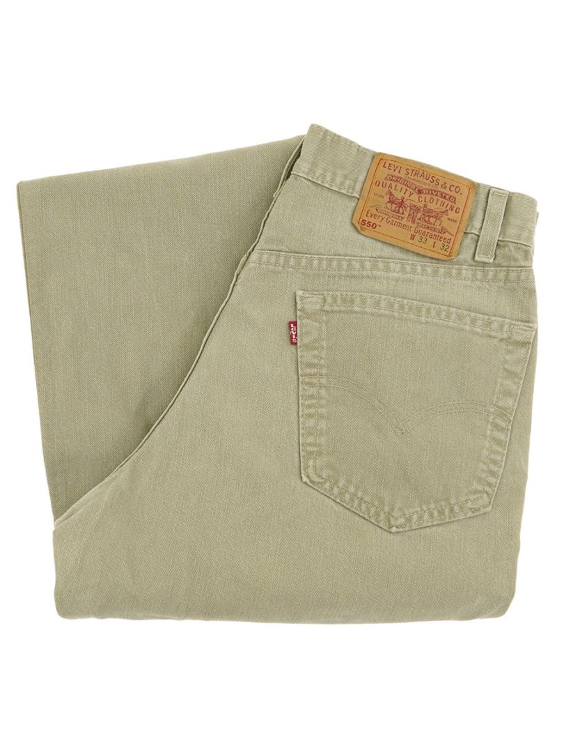 00'S LEVI'S 550 COLOR JEANS LIGHT GREY (SIZE.W33 L32) MADE IN USA