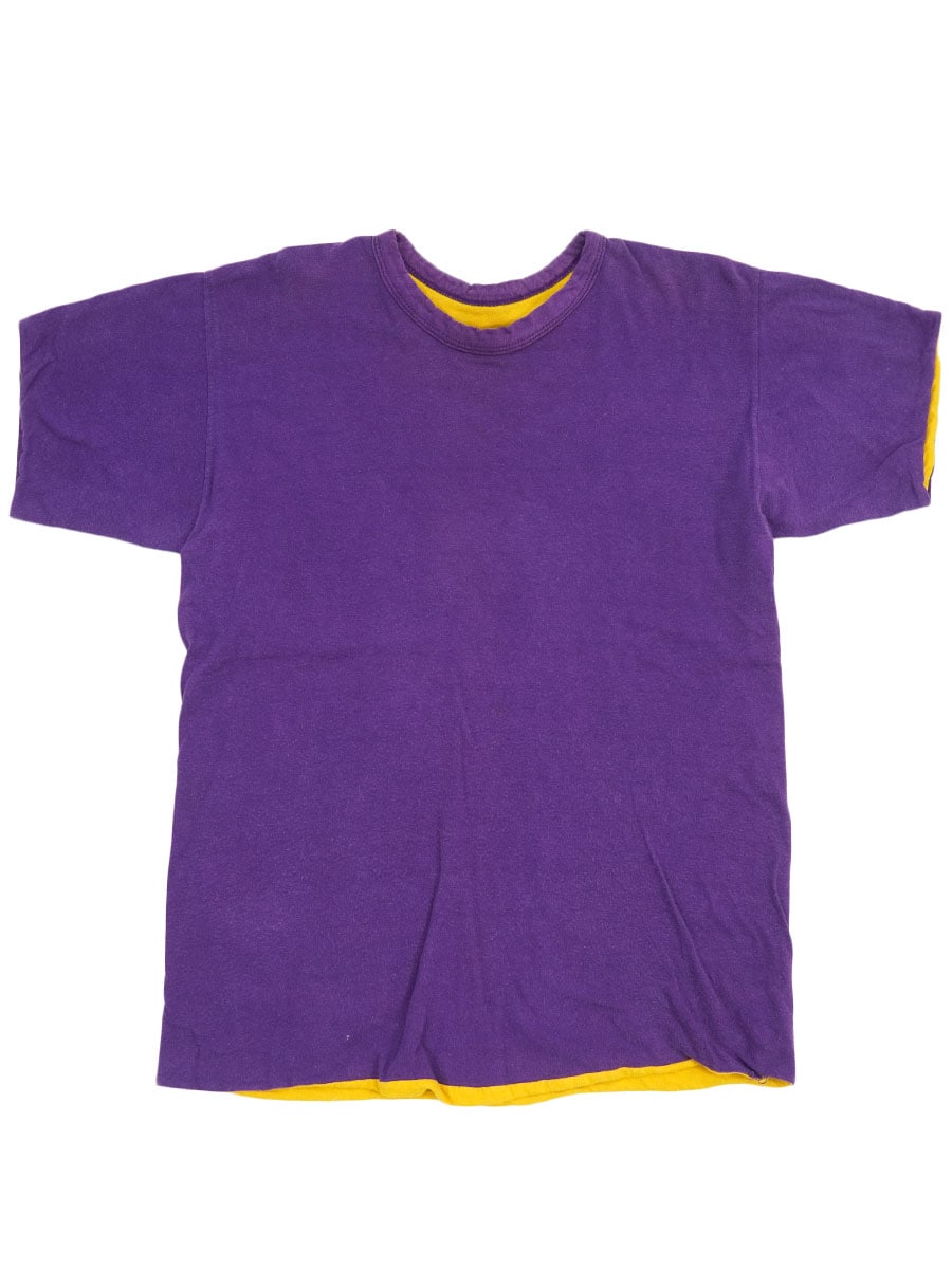 〜70s Champion リバーシブル Tシャツ XL 紫 黄 ヴィンテージ 70'S CHAMPION REVERSIBLE T SHIRT PURPLE/YELLOW (SIZE. MEDIUM