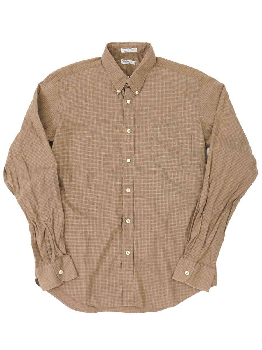 80'S YVES SAINT LAURENT 100%COTTON B.D. SHIRT (SIZE.15 1/2) | NEW