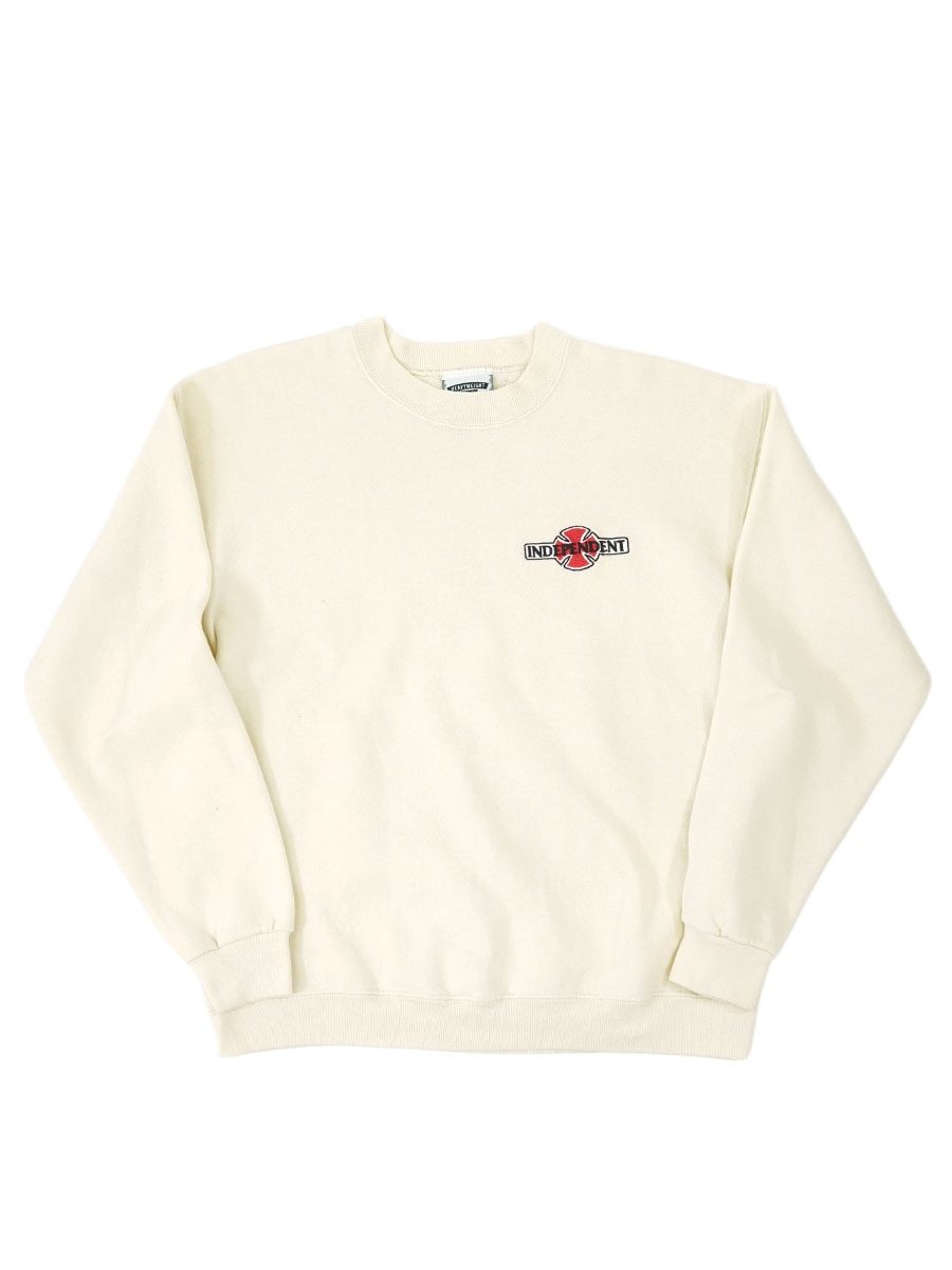 90'S LEE ''INDEPENDENT'' SWEAT SHIRT CREAM WHITE (SIZE.LARGE) MADE