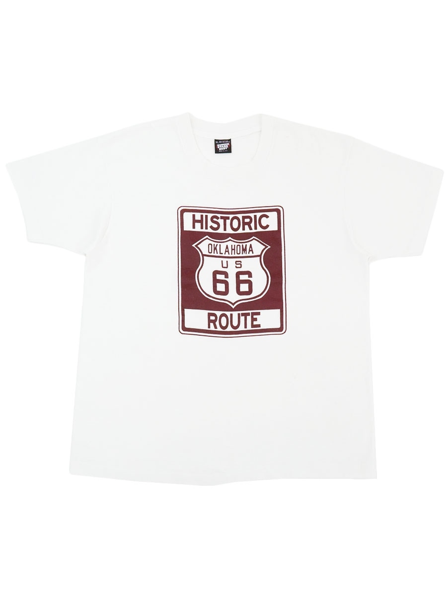 90'S SCREEN STARS BEST ''ROUTE 66'' T SHIRT WHITE (SIZE.X LARGE) MADE IN USA
