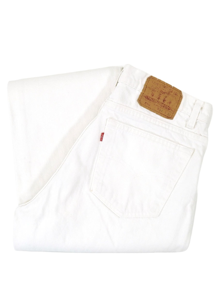 90'S LEVI'S 550 WHITE JEANS (SIZE.W34 L30) MADE IN USA | NEW ITEM
