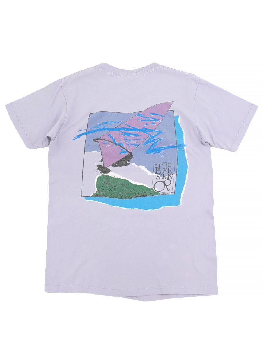 80'S OCEAN PACIFIC BOTH PRINT WIND-SURF SHIRT (SIZE. LARGE) MADE