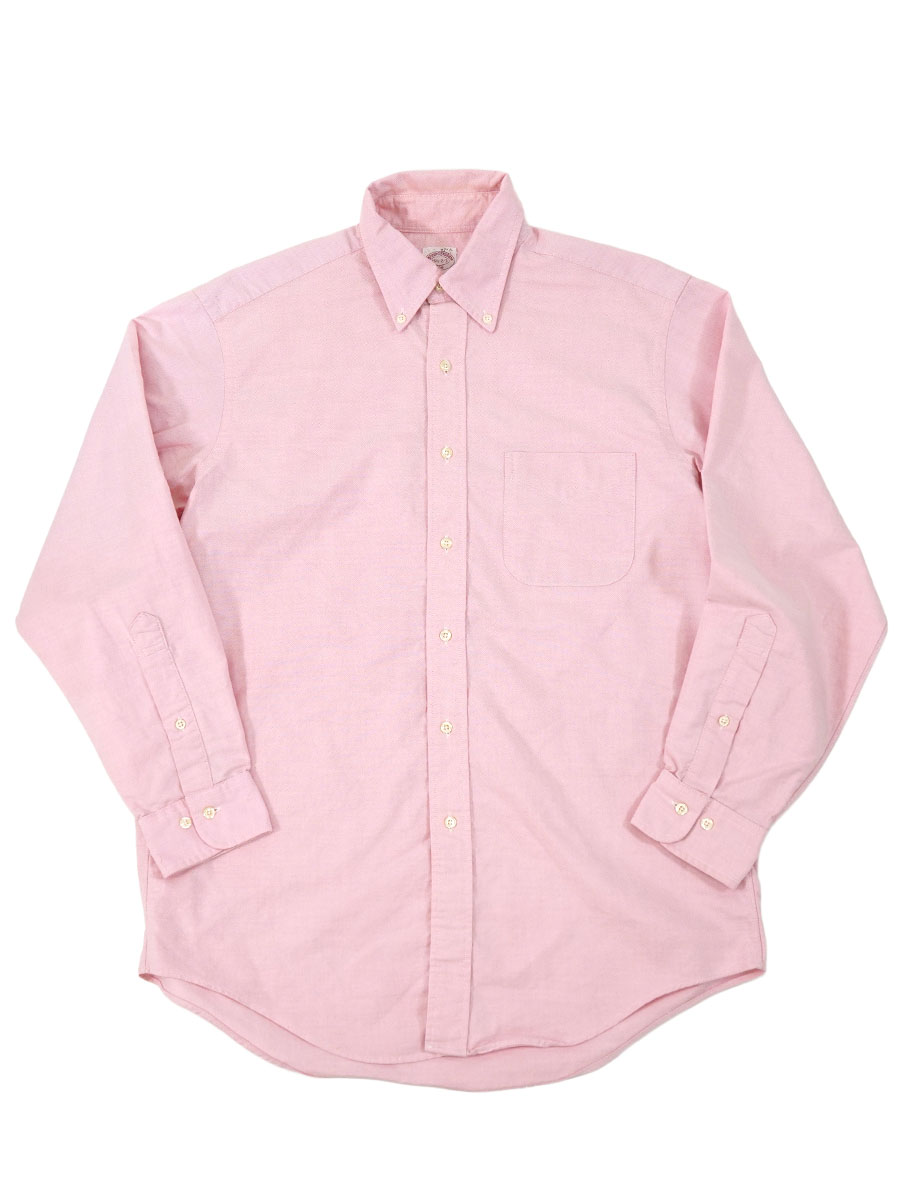 BROOKS BROTHERS 346 OXFORD B.D. SHIRT PINK (SIZE.15 1/2) MADE IN USA