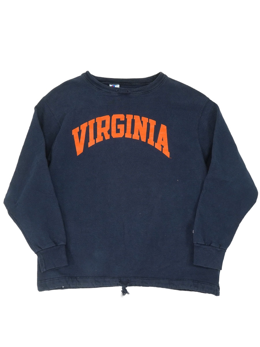 90'S CHAMPION ''VIRGINIA'' SWEAT SHIRT WITH POCKET NAVY (SIZE. X LARGE) MADE IN USA