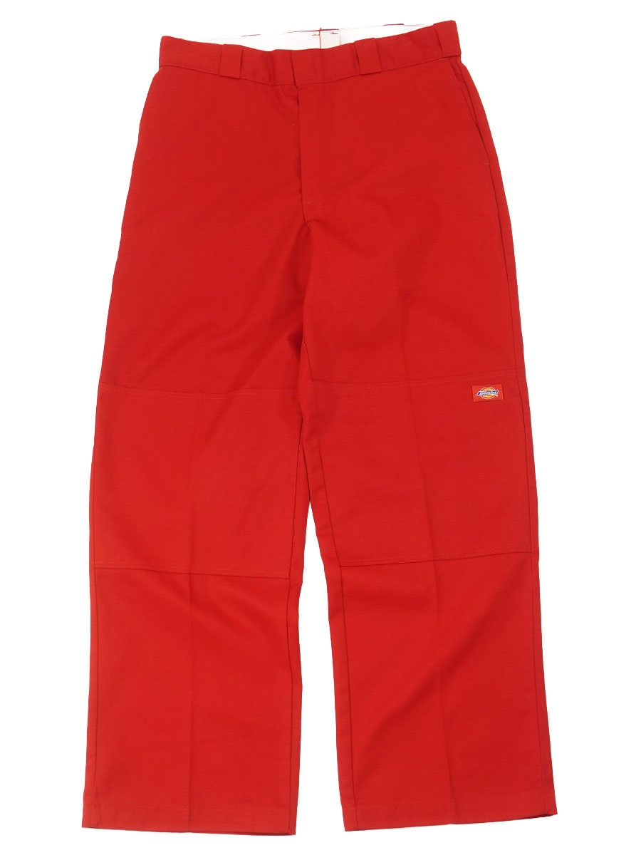 90'S DICKIES 85283 DOUBLE KNEE WORK PANTS RED (SIZE.W34 L32) MADE IN USA