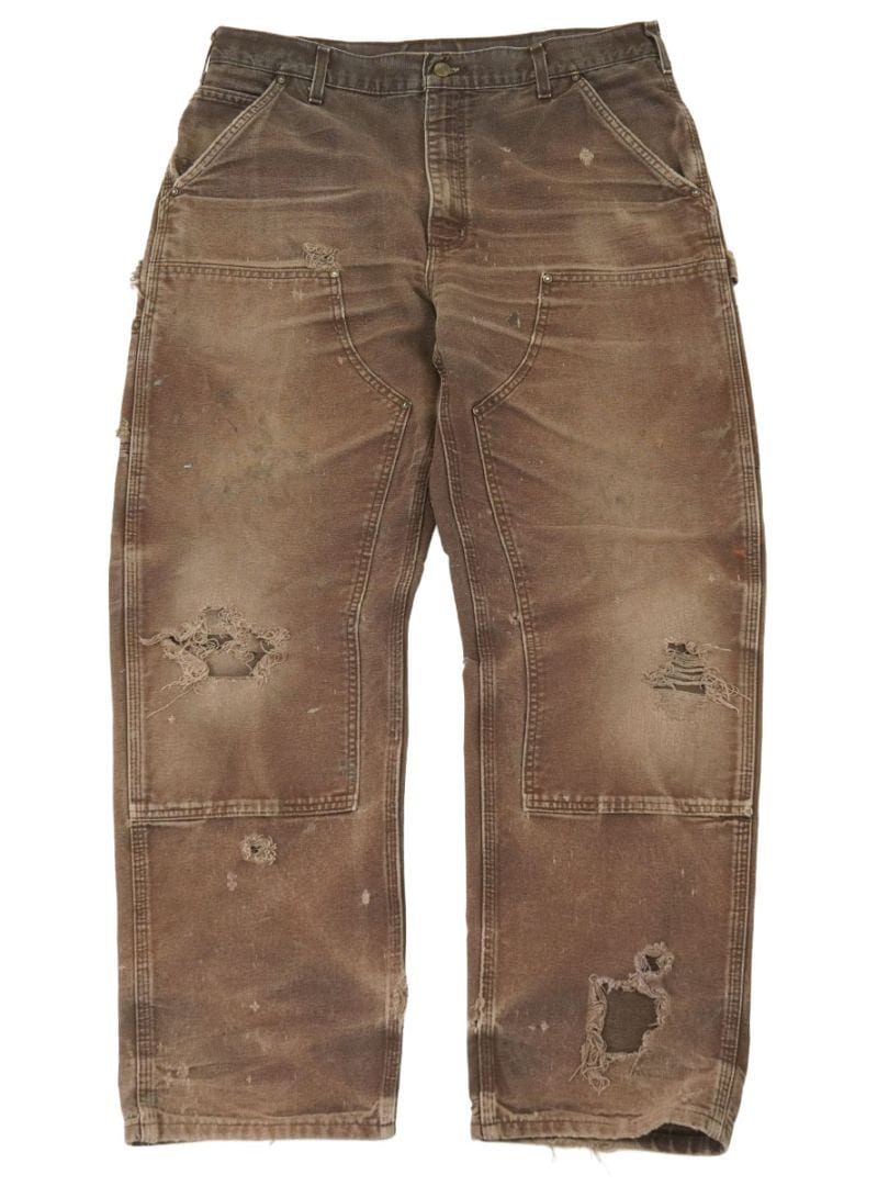 CARHARTT DOUBLE KNEE DUCK PAINTER PANTS BROWN FADE！ (SIZE.W36 L32