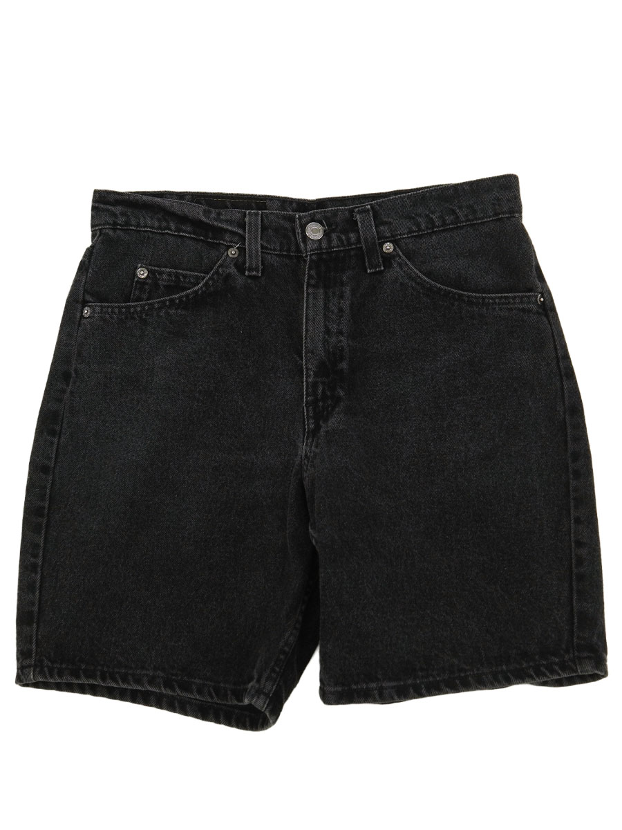 90'S LEVI'S 550 BLACK DENIM SHORTS (SIZE.W31 L00) 