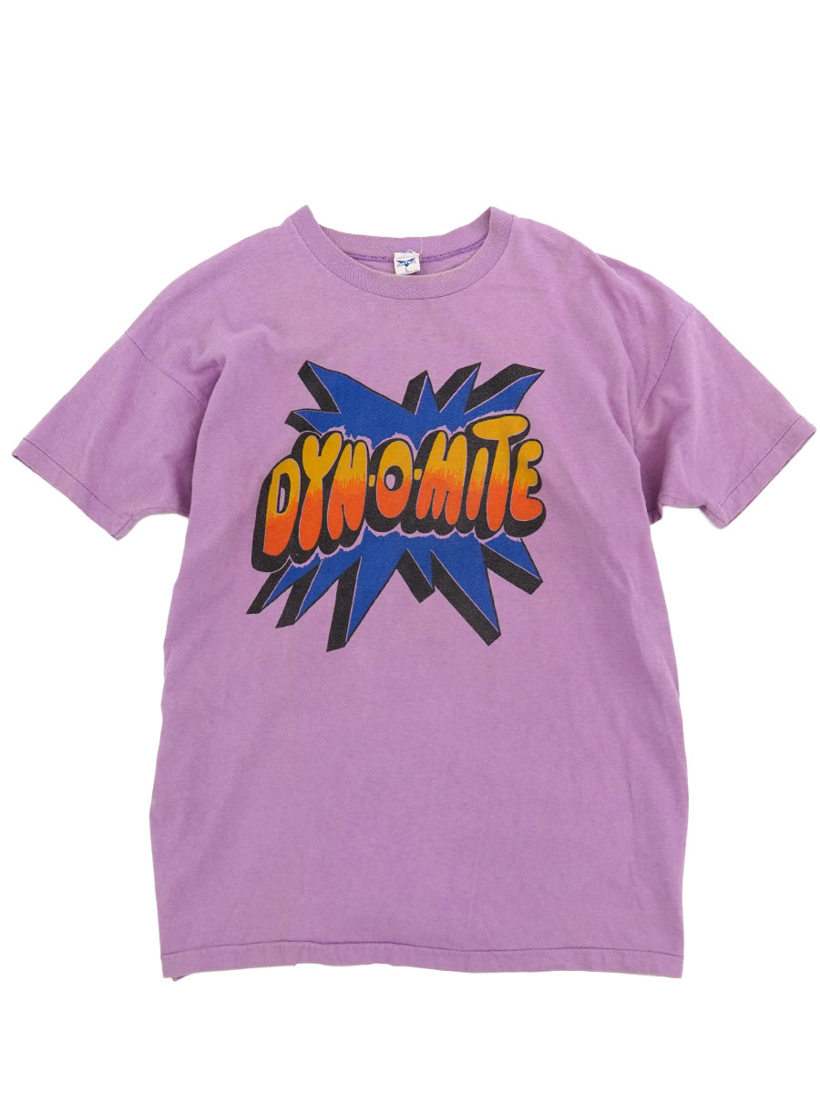 70'S ARTEX ''DYN-O-MITE'' T SHIRT LAVENDER (SIZE.LARGE) 