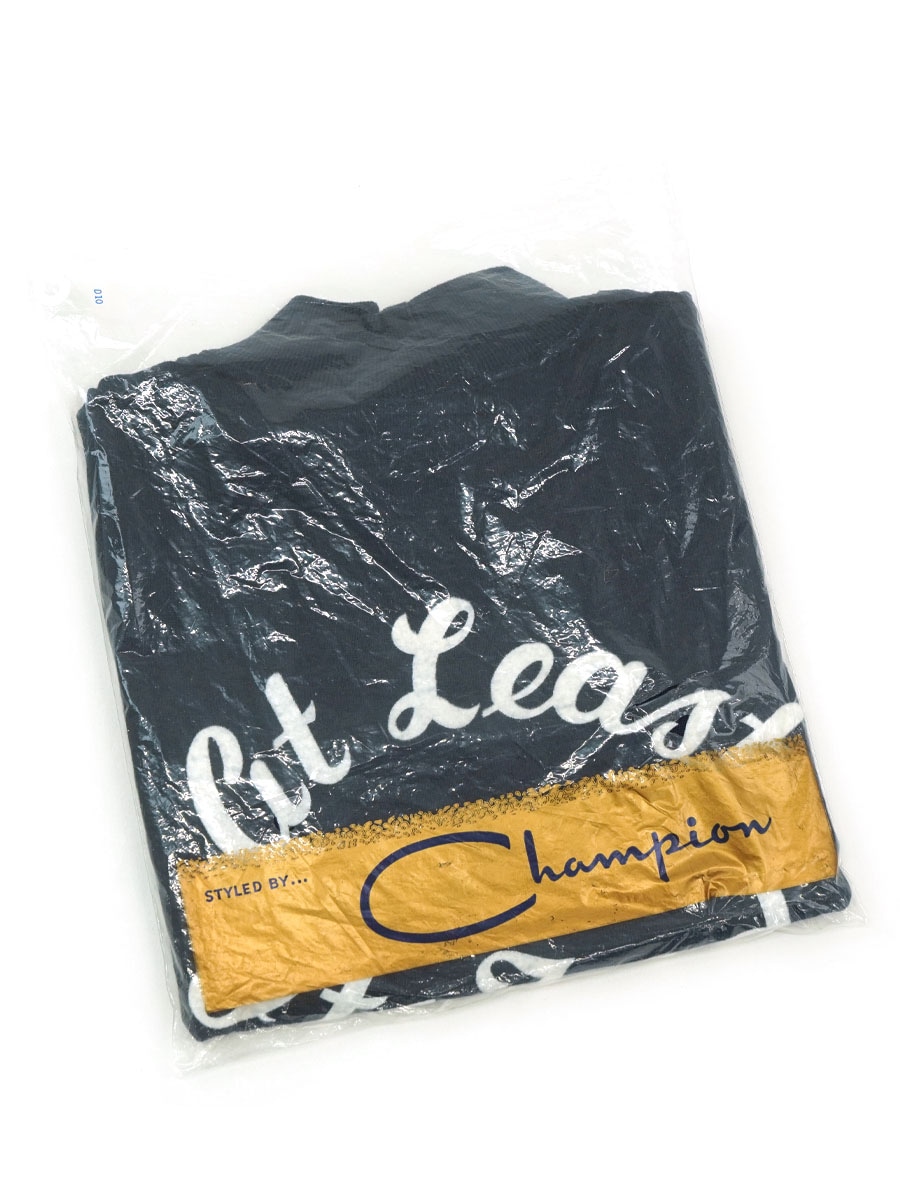 60'S CHAMPION ''LEAST FORD INC.'' FLOCK PRINT T SHIRT NAVY (SIZE.MEDIUM) NOS