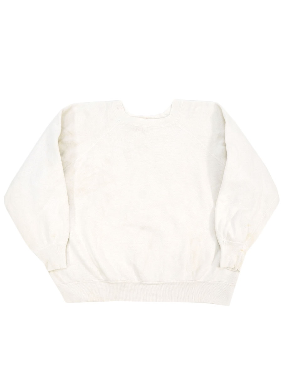 60'S RAGLAN SWEAT SHIRT WHITE (APPROX.LARGE)