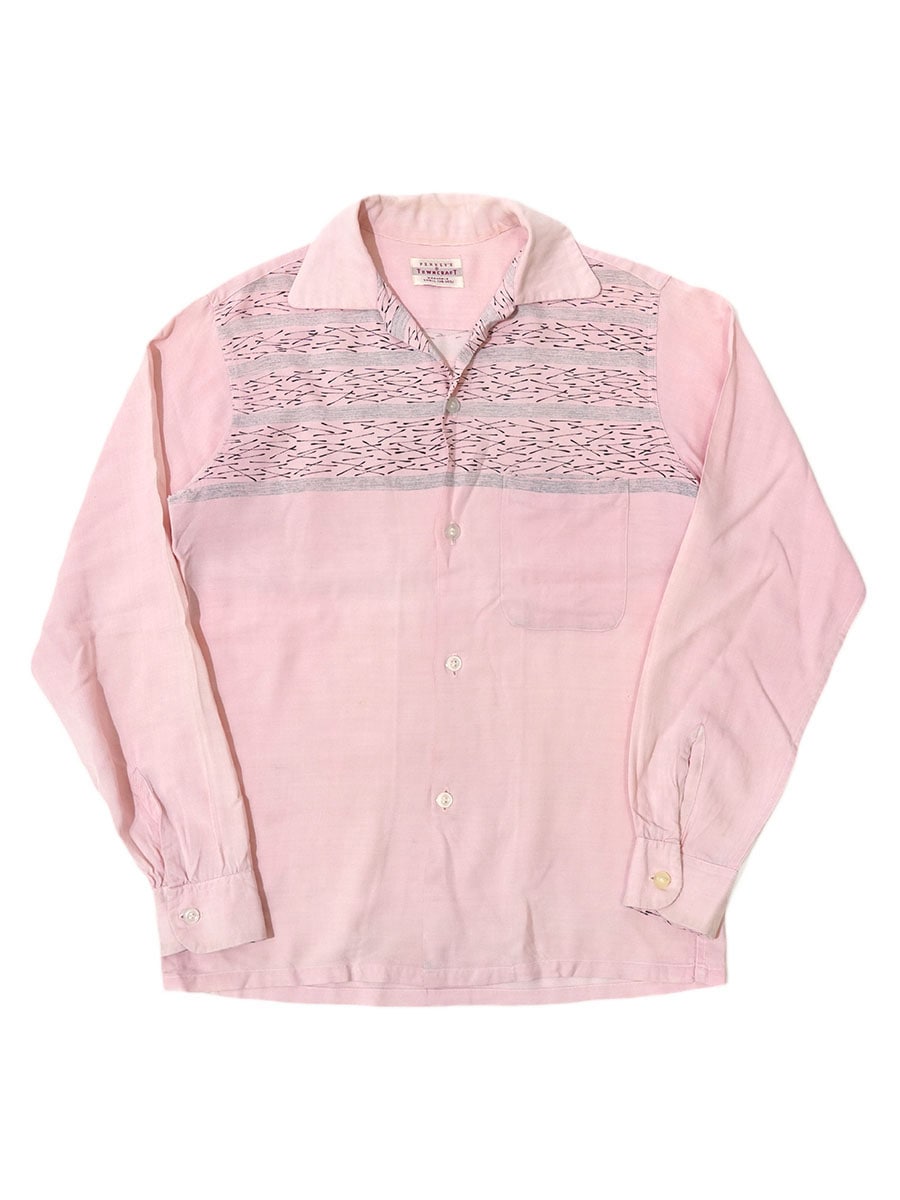 50'S PENNEY'S TOWNCRAFT L/S RAYON SHIRT PINK (SIZE.SMALL) | すべて