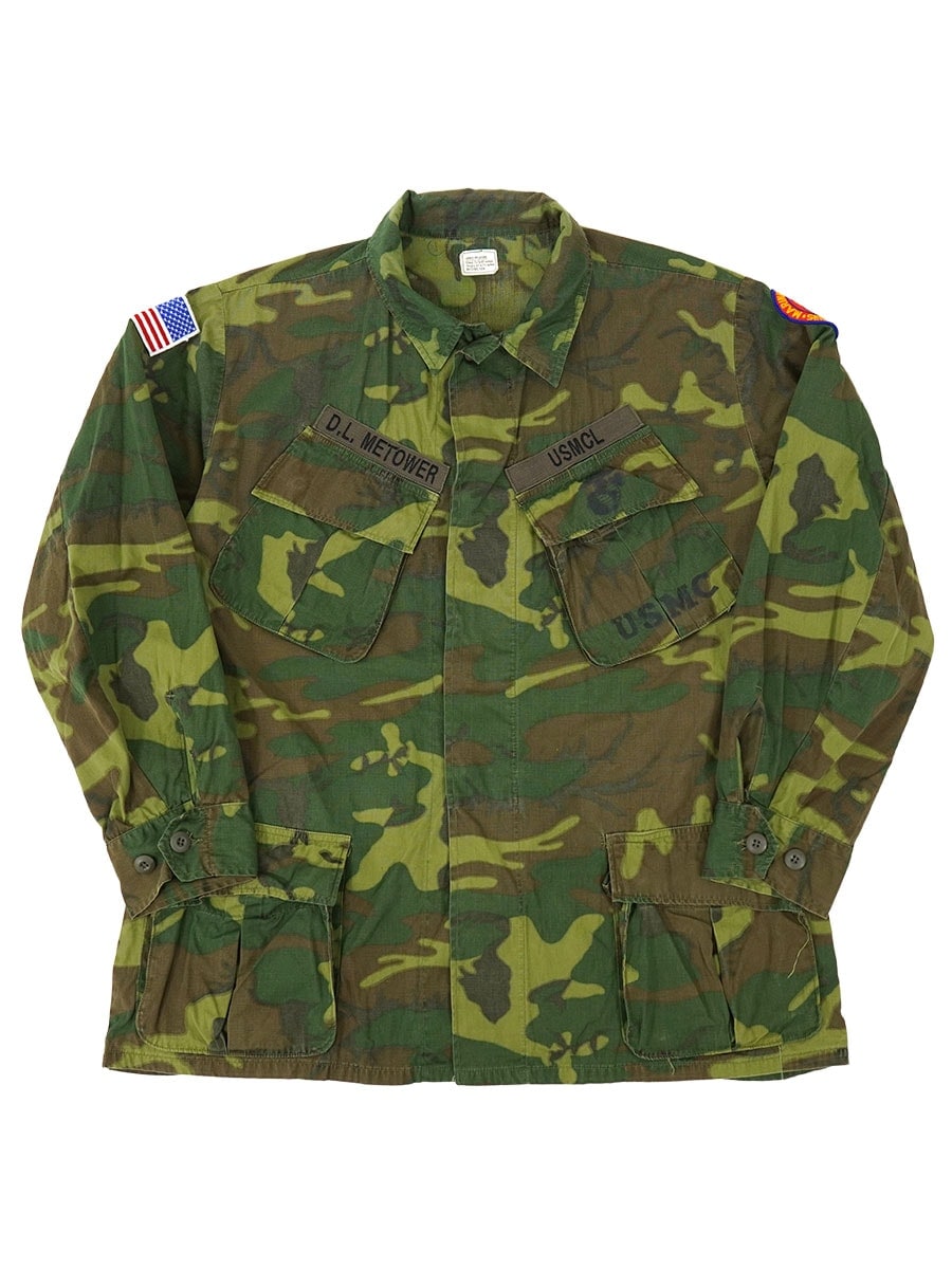 68 U.S.ARMY ERDL GREEN LEAF CAMO FATIGUE JACKET 3RD (SIZE.LARGE