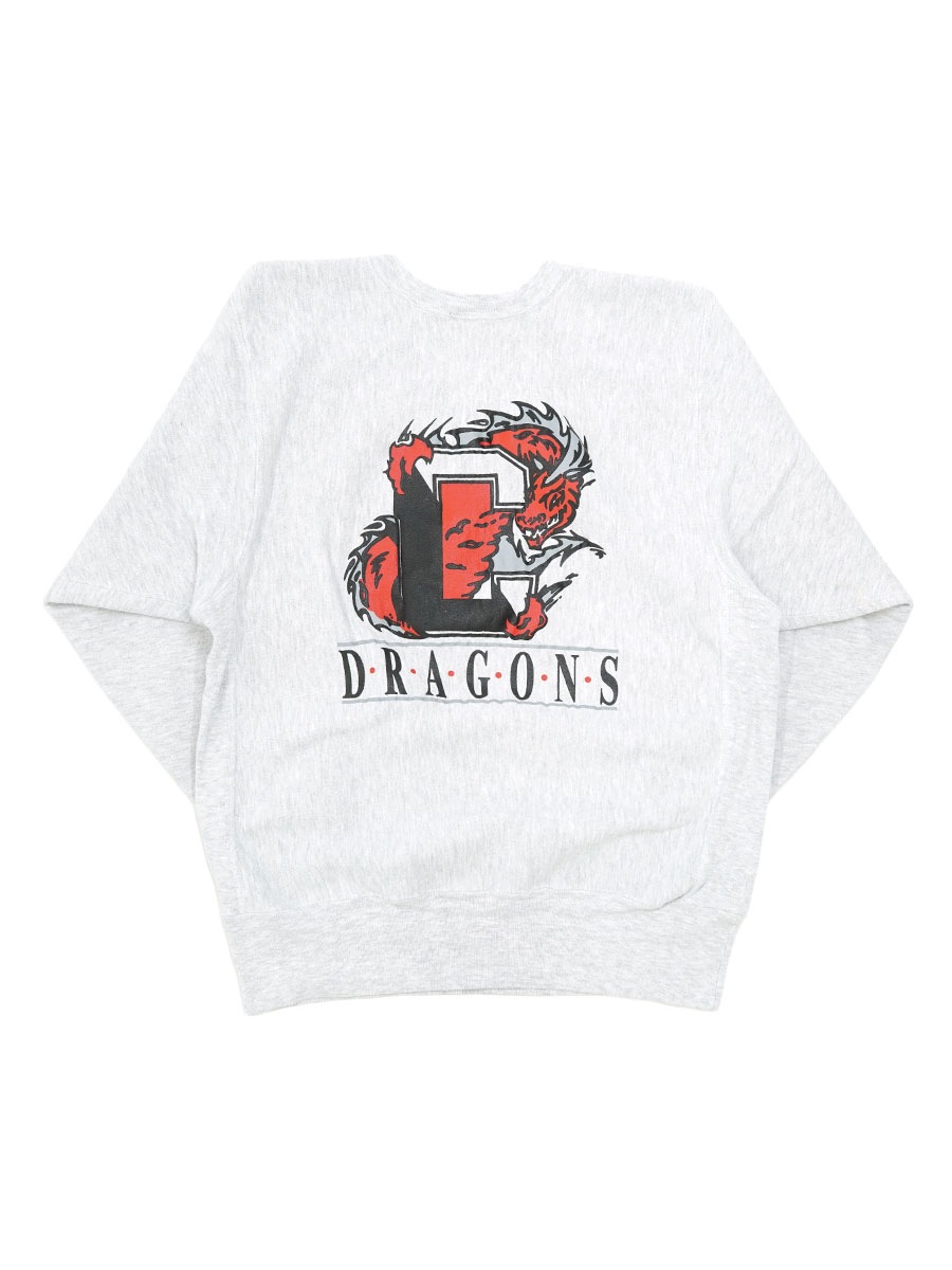 90'S CHAMPION REVERSE WEAVE CREW ''DRAGONS'' (SIZE.X LARGE) MADE