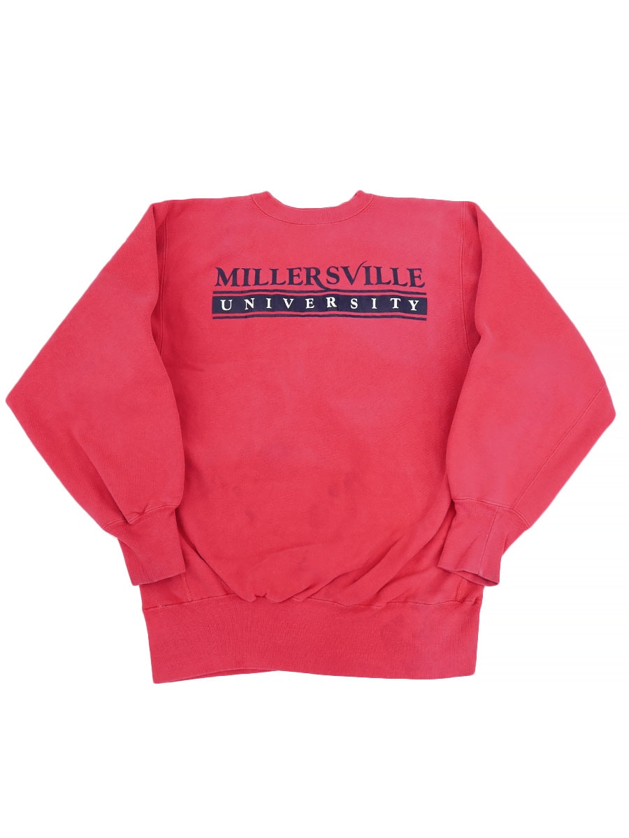 90'S CHAMPION REVERSE WEAVE CRUE ''MILLERSVILLE UNIV.'' BRIGHT