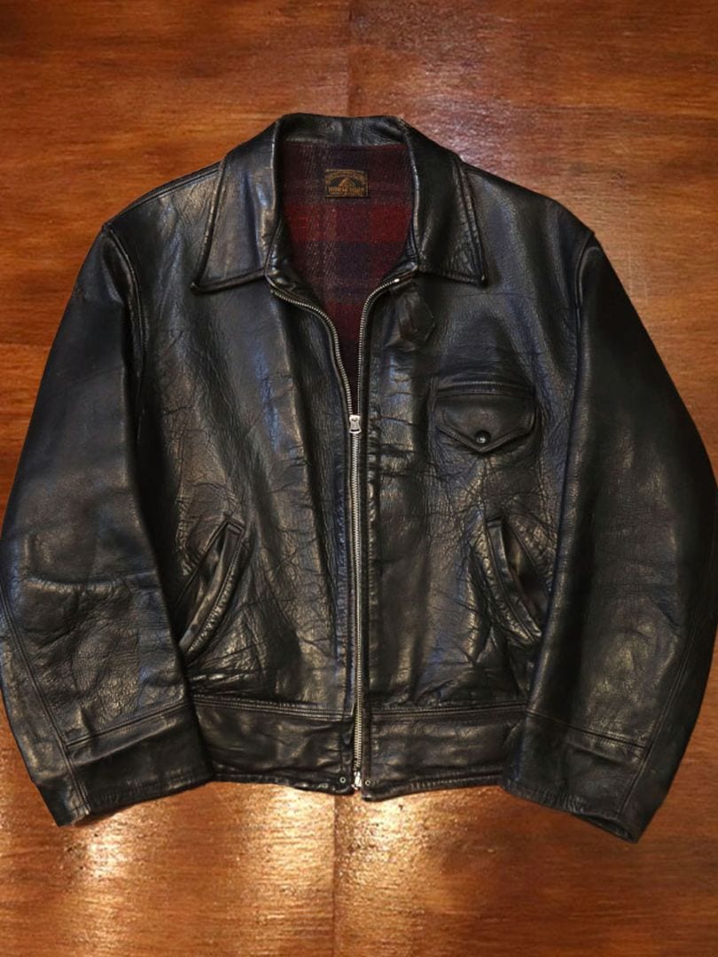 1930s LEATHER JACKET , Size 46
