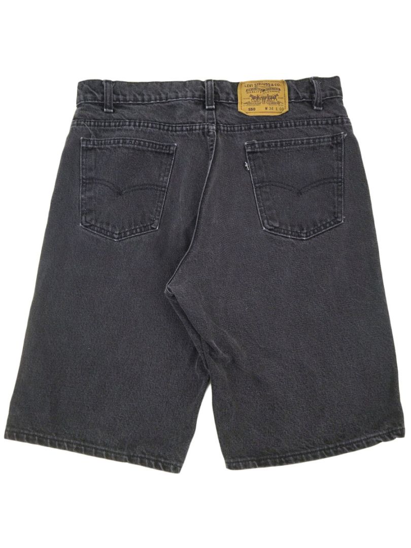 90'S LEVI'S 550 BLACK DENIM SHORTS (SIZE.W34 L00) MADE IN USA