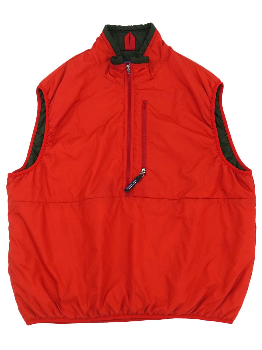 00 PATAGONIA PUFFBALL VEST FIRE/DARK MOSS (SIZE.X LARGE) PACKABLE