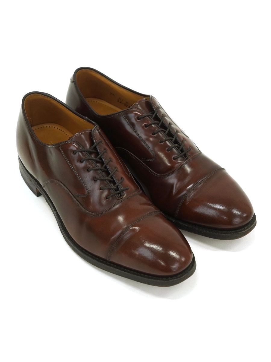JOHNSON & MURPHY OPTIMA STRAIGT TIP LEATHER SHOES BROWN (SIZE.9 1