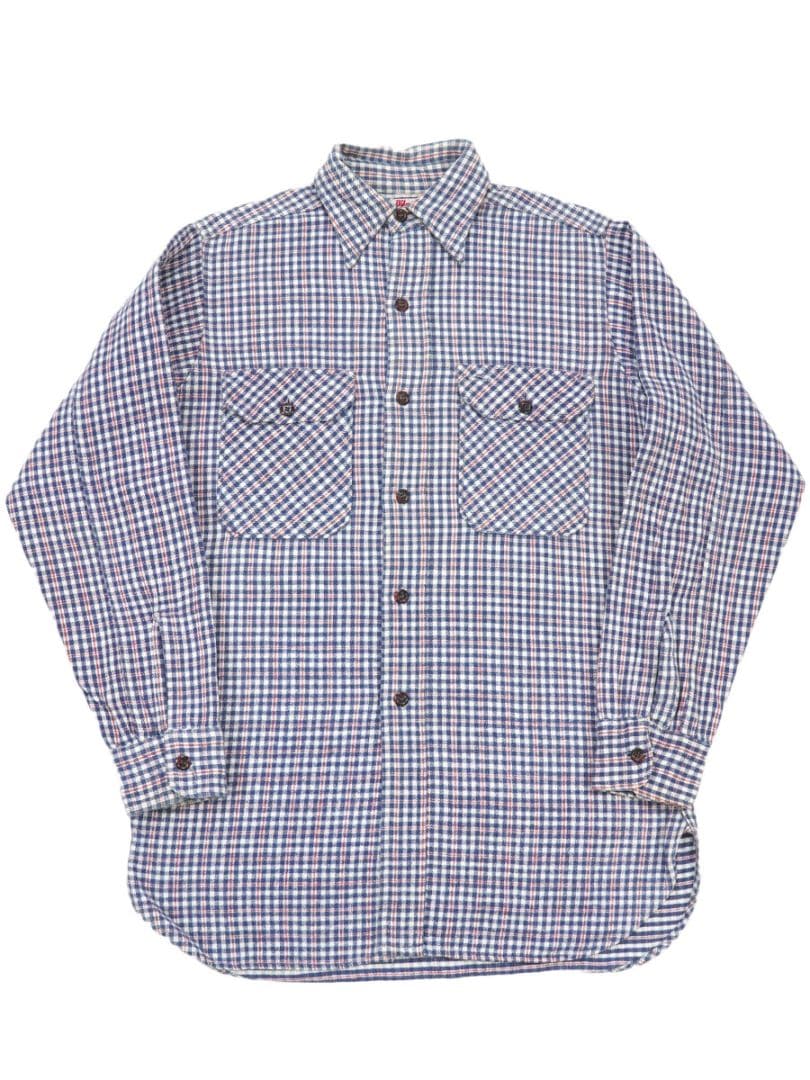 Pilgrim 40s~50s プリントネルシャツ 40'S～50'S PILGRIM PLAID FLANNEL SHIRT (APPROX.LARGE) | NEW ITEM
