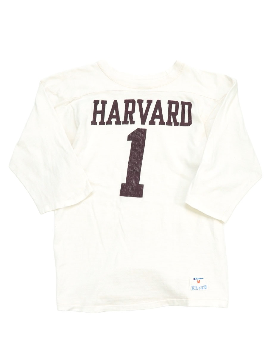 Champion HARVARD フットボール T ビッグサイズ 80'S CHAMPION ''HARVARD 1'' FOOT BALL T SHIRT WHITE (SIZE. MEDIUM