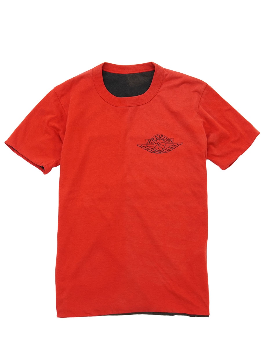 80'S NIKE ''AIR JORDAN'' REVERSIBLE T SHIRT RED/BLACK (SIZE. LARGE