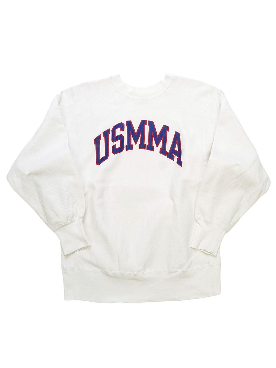 80'S CHAMPION REVERSE WEAVE ''USMMA'' WHITE (SIZE.LARGE) MADE IN