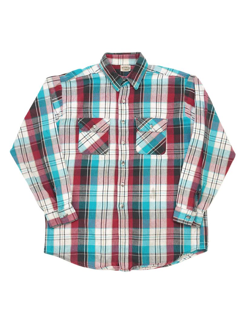 FIVE BROTHER / 90's ～ flannel shirts 90'S FIVE BROTHER PLAID FLANNEL SHIRT (SIZE.X LARGE TALLMAN) | NEW