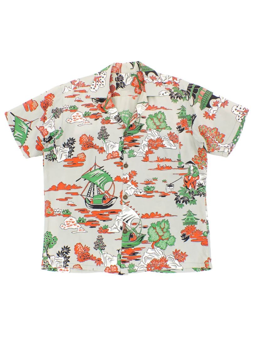 50’s Japanese Hawaiian vintage 50'S～ JAPANESE PATTERN HAWAIIAN SHIRT (APPROX.LARGE) | NEW ITEM