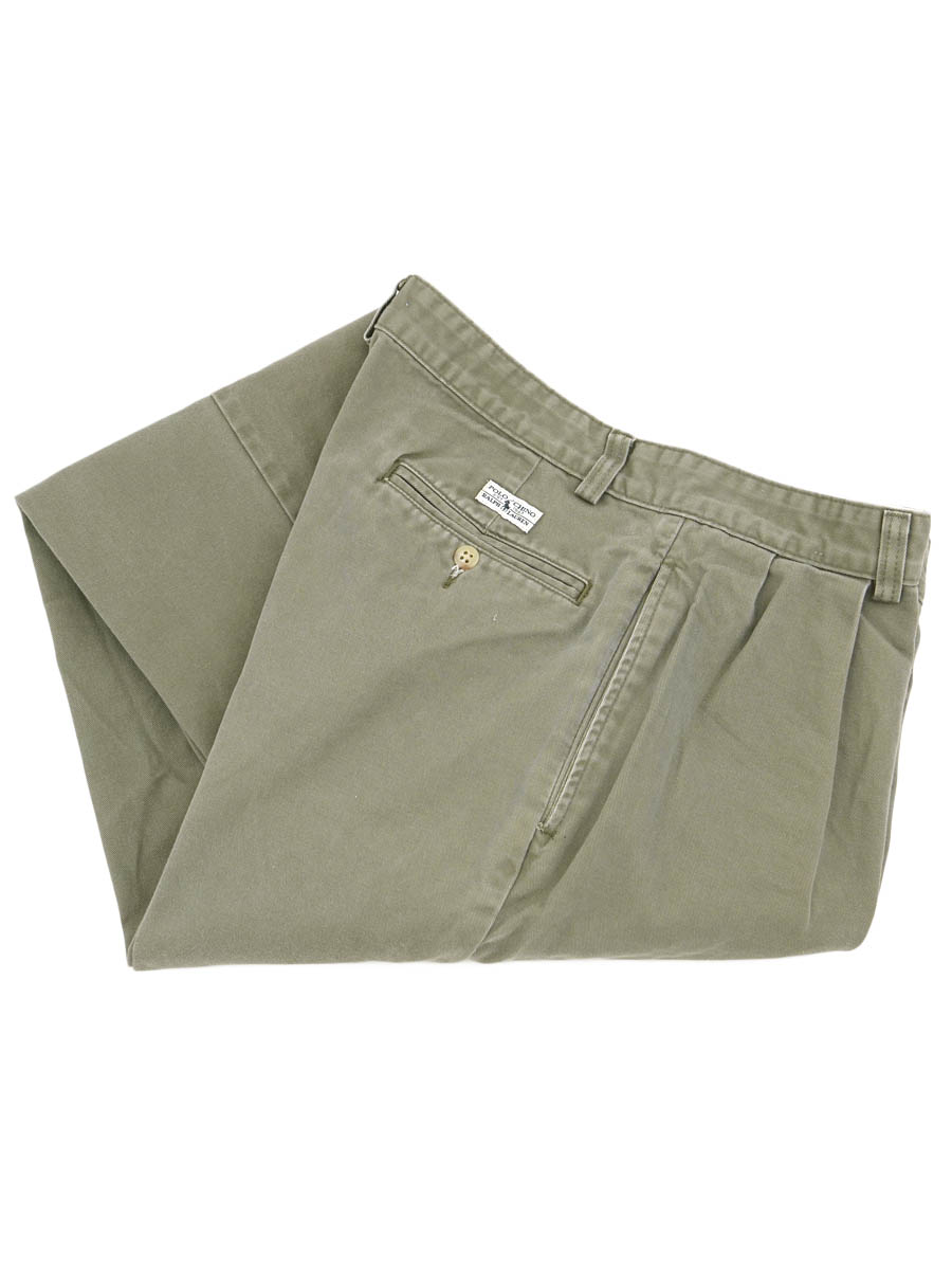 RALPH LAUREN 2TUCK CHINO PANTS OLIVE GRAY (SIZE.W32 L30) MADE IN RALPH LAUREN 2TUCK CHINO PANTS OLIVE GRAY (SIZE.W32 L30) MADE IN